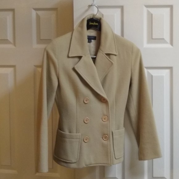 Vintage Karen Kane Camel Wool Pea-coat